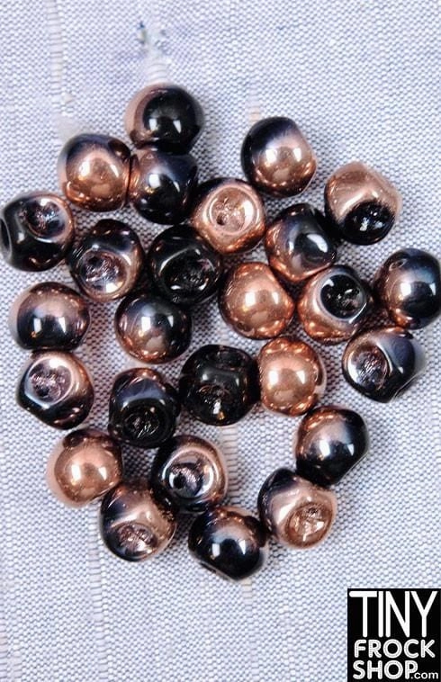 5mm - 12" Fashion Doll Czech Glass Mini Round Buttons - Set of 6!