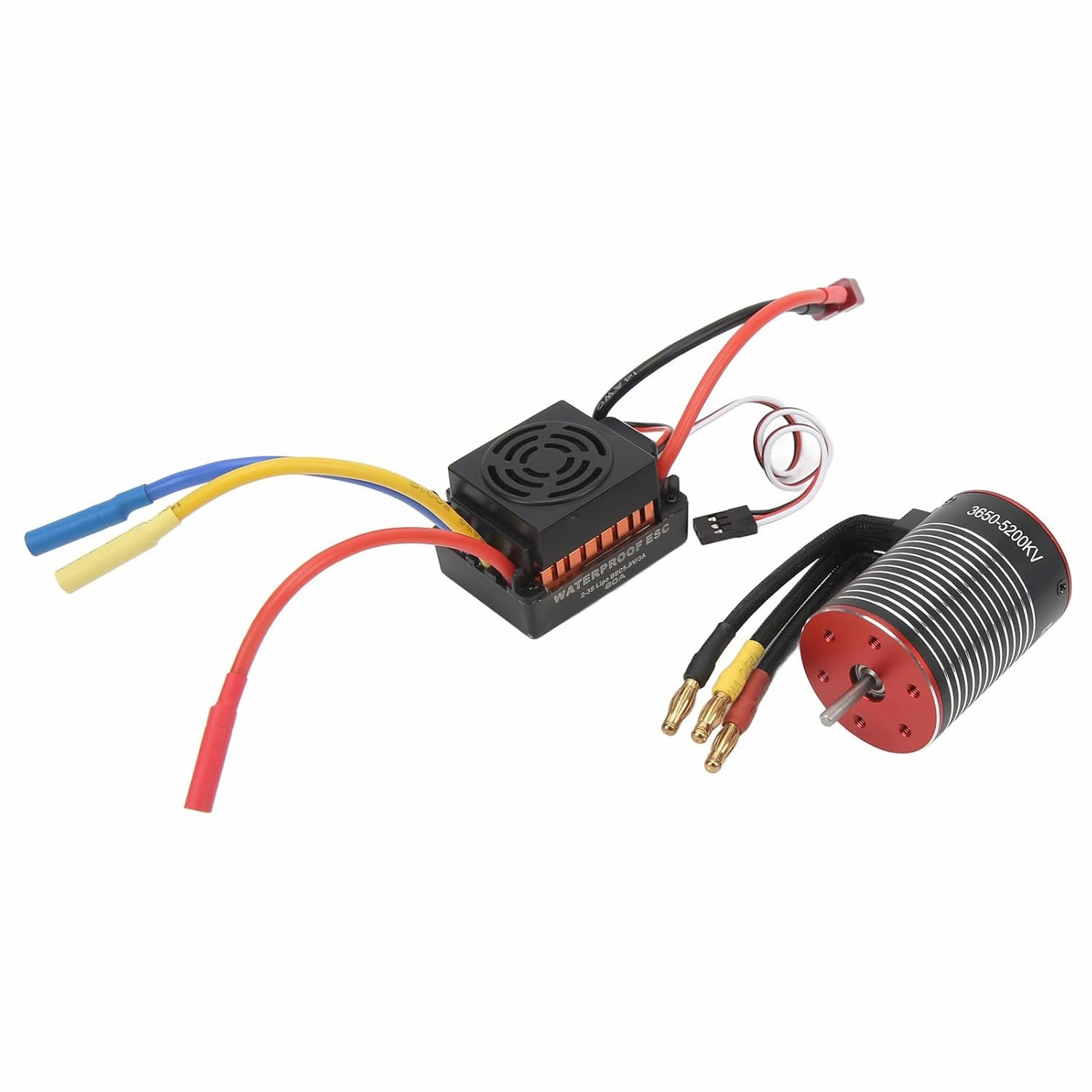 60A Brushless ESC, High Efficiency RC Motor for Car. Adjustable with Multiple Protections, Easy to Use, Suitable for Traxxas, Hsp, Redcat