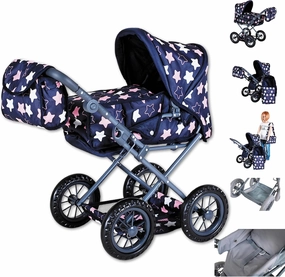 63143 Ruby Doll Stroller - Star Blue Pink