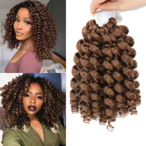 8 Pack Jamaican Bounce Crochet Hair Curly Crochet Hair 8 Inch Wand Curl For Black Women Jamaican Twist Braid Hair Short Crochet Curly Hair Extensions(8 Inch (Pack of 8),30#)