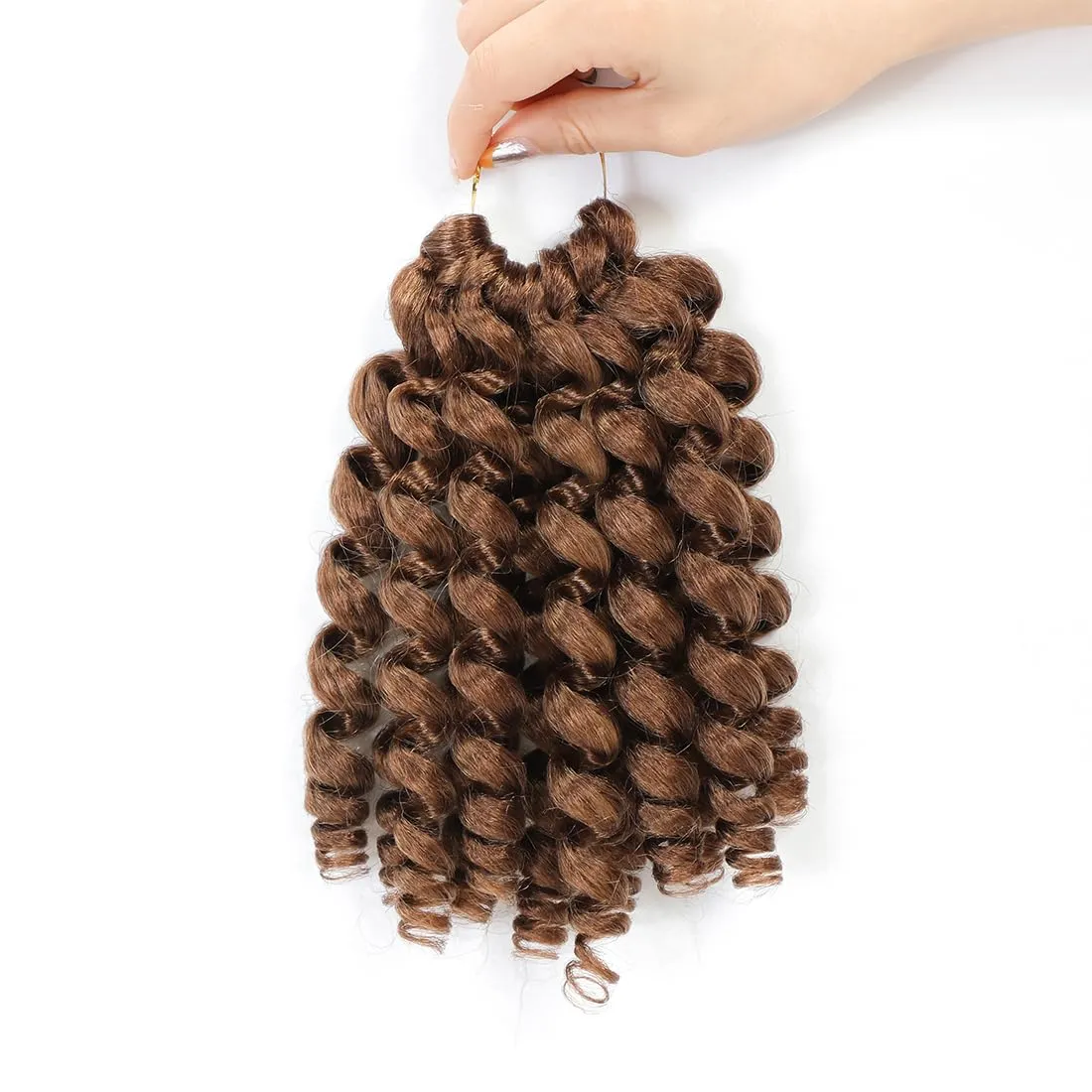 8 Pack Jamaican Bounce Crochet Hair Curly Crochet Hair 8 Inch Wand Curl For Black Women Jamaican Twist Braid Hair Short Crochet Curly Hair Extensions(8 Inch (Pack of 8),30#)