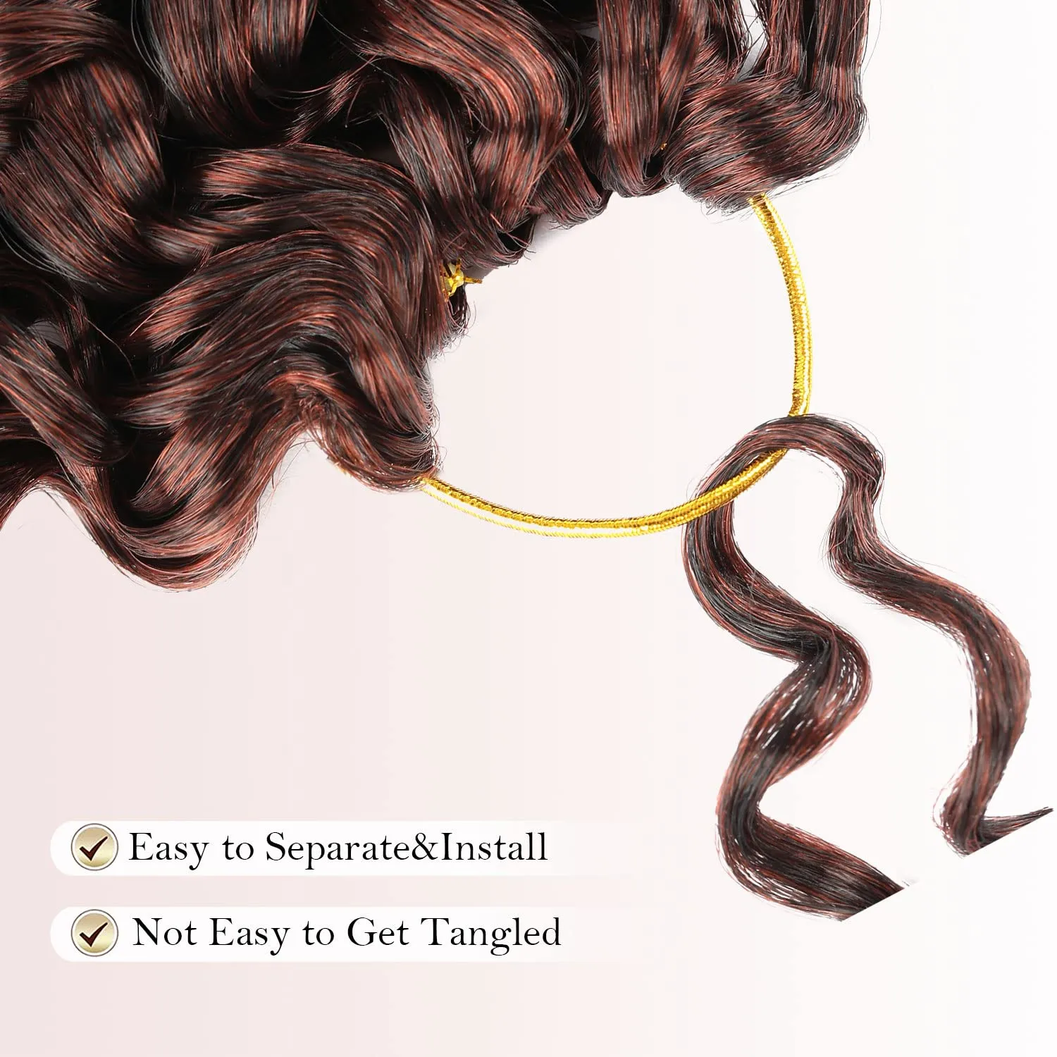 8 Packs 14 inch GoGo Curl Crochet Hair for Black Women Water Wave Curly Crochet Braiding Hair Ocean Wave Beach Curl Wavy Crochet Hair Extensions (Pack of 8, 1B /350#)