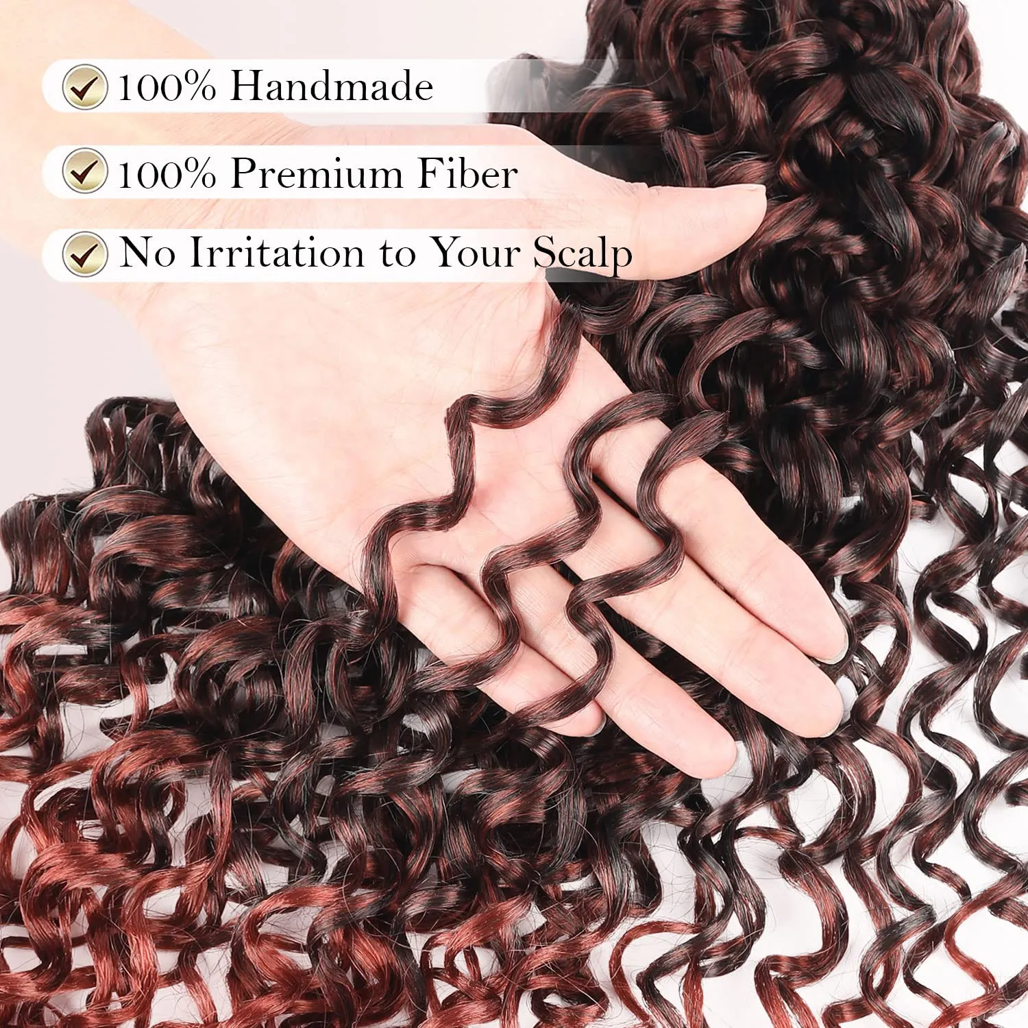 8 Packs 14 inch GoGo Curl Crochet Hair for Black Women Water Wave Curly Crochet Braiding Hair Ocean Wave Beach Curl Wavy Crochet Hair Extensions (Pack of 8, 1B /350#)