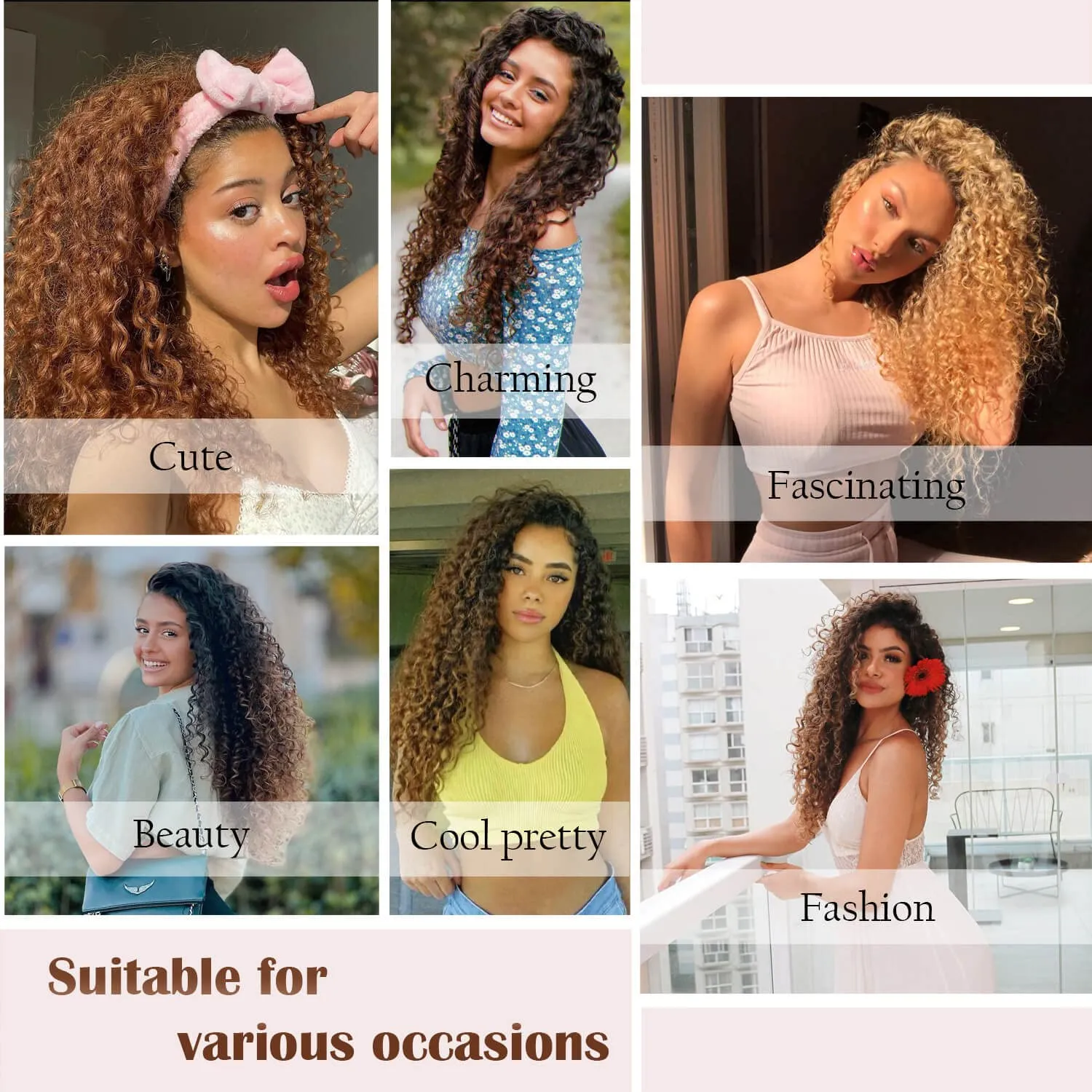 8 Packs 14 inch GoGo Curl Crochet Hair for Black Women Water Wave Curly Crochet Braiding Hair Ocean Wave Beach Curl Wavy Crochet Hair Extensions (Pack of 8, 1B /350#)