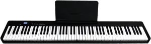 88 Keyboard Folding Electric Keys Portable Digital Piano Rechargeable Built-in Dual Speakers With Bluetooth 5.0, USB/MIDI Sustain Pedal,Music Sheet Holder,Carrying Bag (Color : Black)
