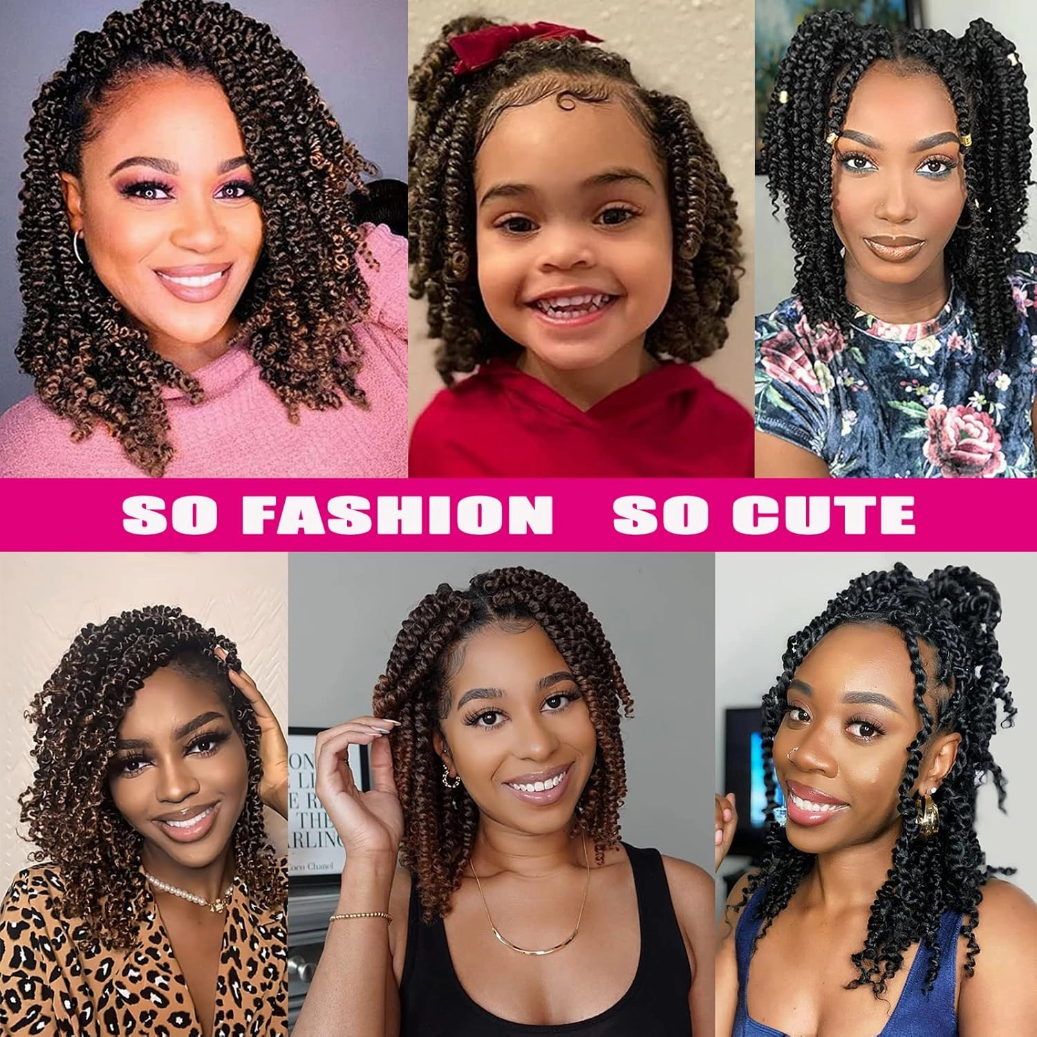 8 Packs Ombre Copper Red Passion Twist Crochet Hair 10 Inch Pre-twisted Passion Twist Hair Pre Looped Bohemian Short Crochet Passion Twist Hair for Kids and Girls (10 Inch,T1B/350,8 Packs)