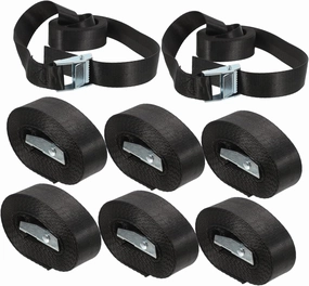 8Pcs Heavy Duty Bungee Cord with Cam Buckle Straps Adjustable Tie Down Rope for Outdoor Kayak Canoe Sup Cargo Transport Wide and