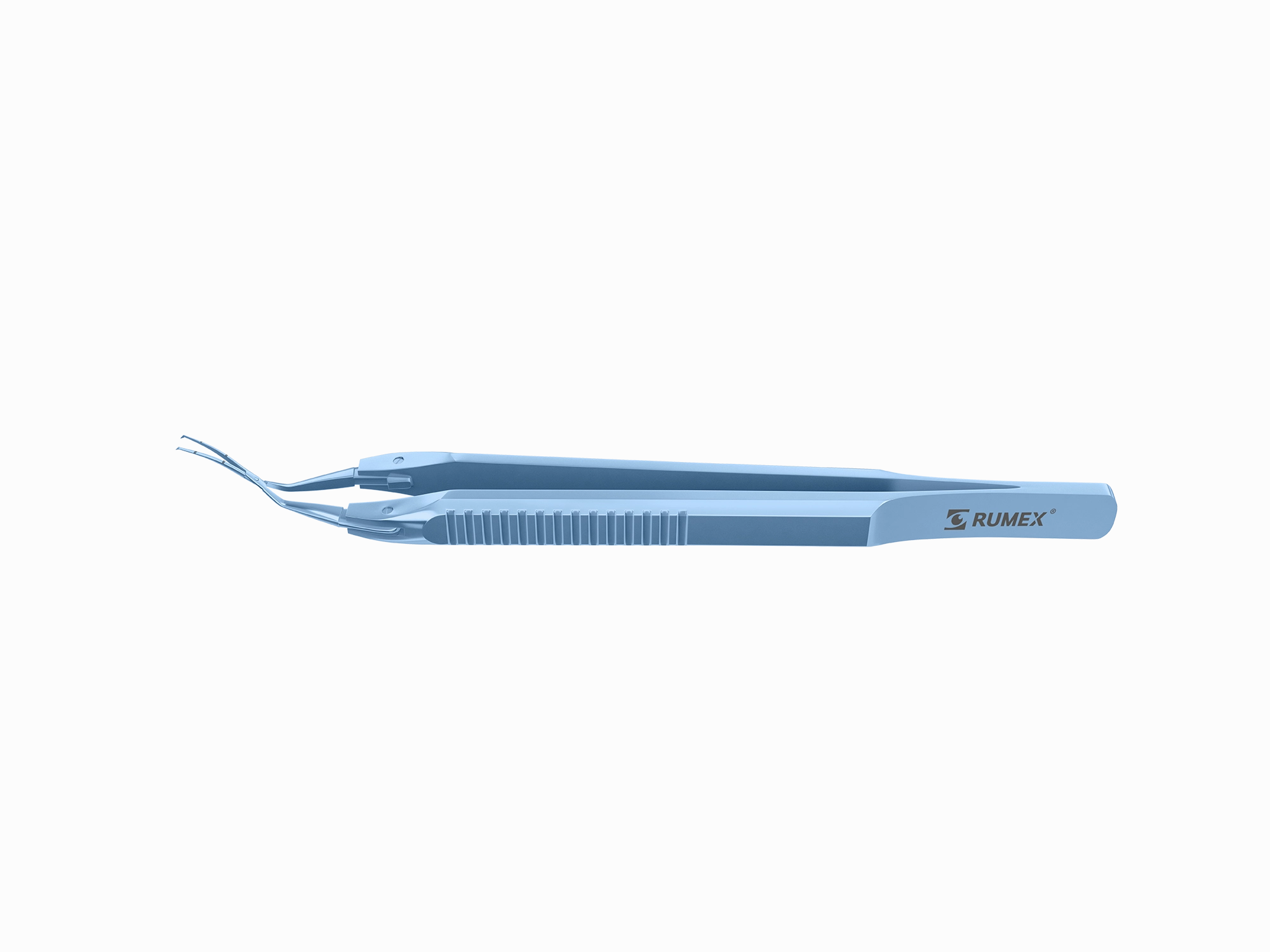 999R 4-0395T Capsulorhexis Forceps with Scale (2.50/5.00 mm), Cross-Action, for 1.50 mm Incisions, Curved Titanium Jaws (8.50 mm), Short Lever (16.00 mm), Medium (91 mm) Flat Titanium Handle, Length 110 mm