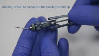 999R 4-0395T Capsulorhexis Forceps with Scale (2.50/5.00 mm), Cross-Action, for 1.50 mm Incisions, Curved Titanium Jaws (8.50 mm), Short Lever (16.00 mm), Medium (91 mm) Flat Titanium Handle, Length 110 mm