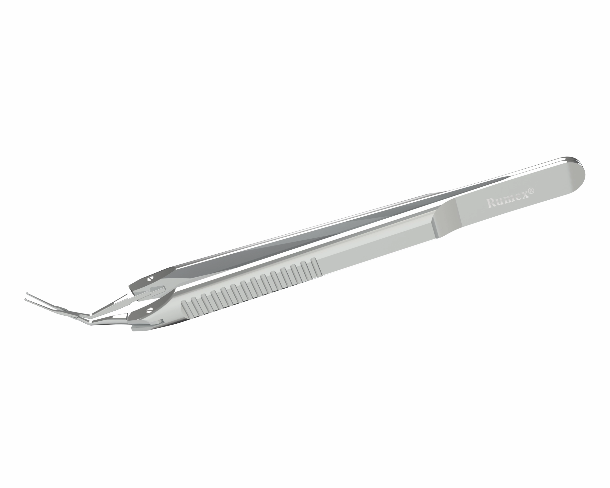 999R 4-262S Cross-Action DMEK Forceps, Flat Handle, Length 110 mm, Stainless Steel