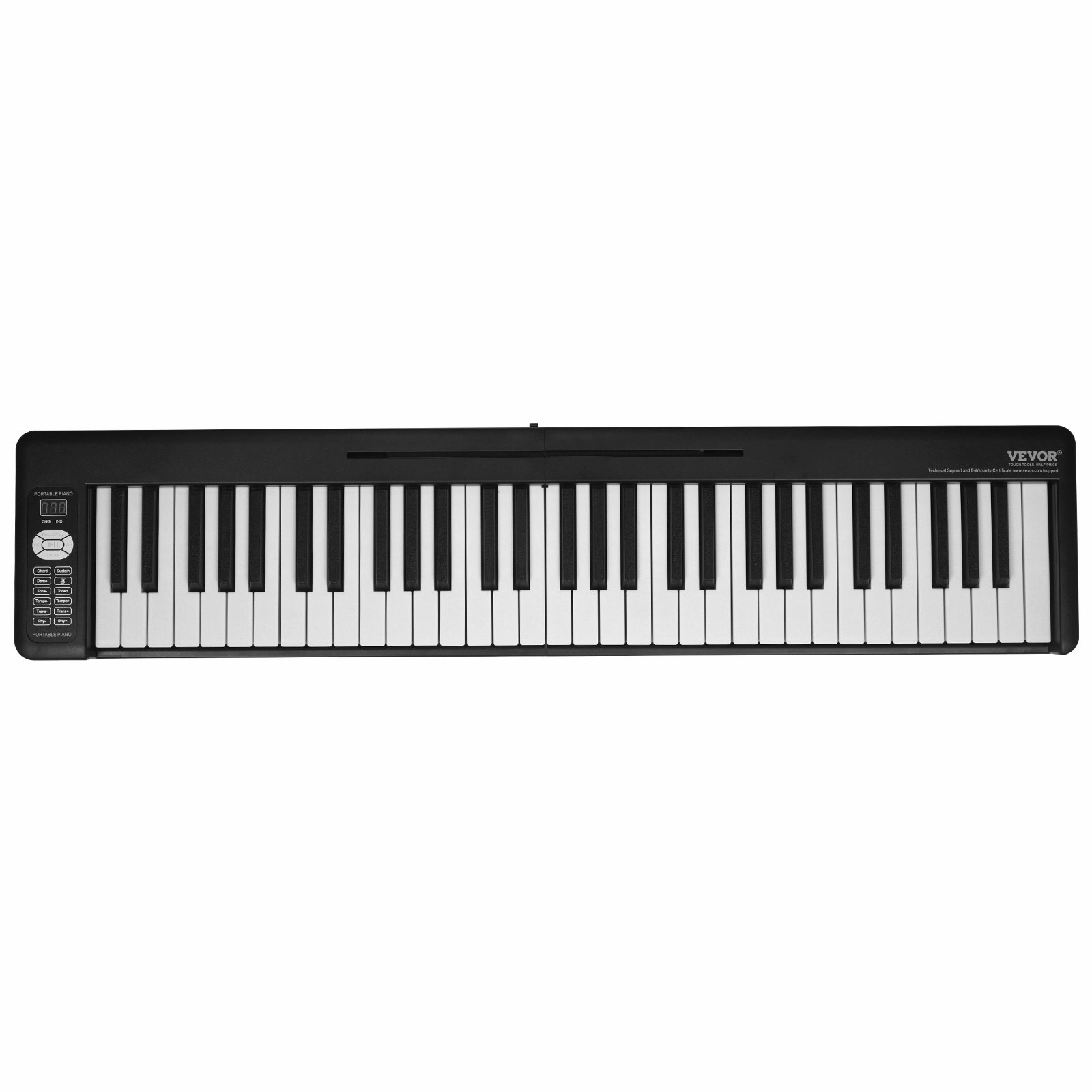 (FINAL PRICES ARE LOWER ON OUR SITE!) VEVOR 61 Key Folding Keyboard Piano Portable Foldable Piano Bluetooth MIDI Black