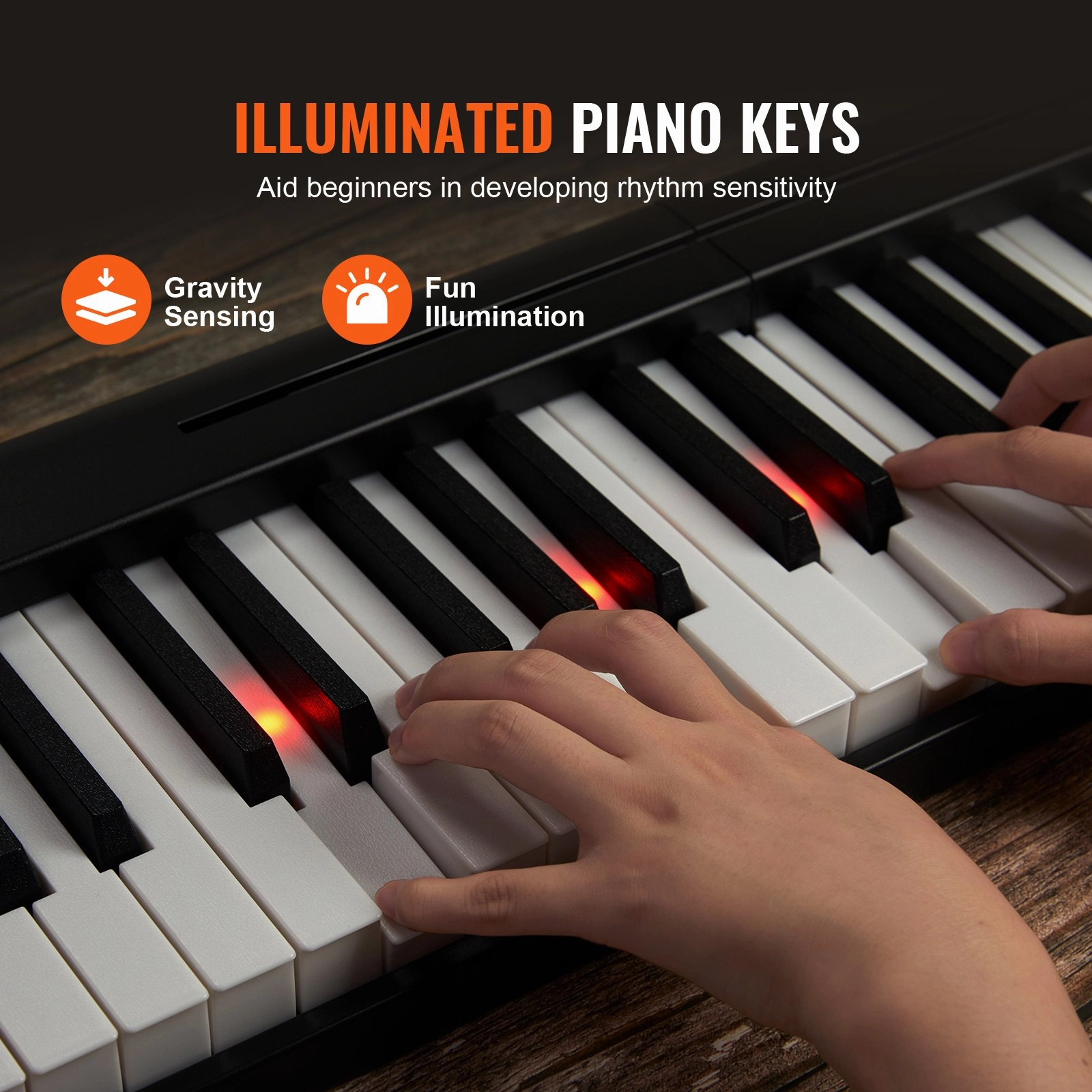 (FINAL PRICES ARE LOWER ON OUR SITE!) VEVOR 61 Key Folding Keyboard Piano Portable Foldable Piano Bluetooth MIDI Black