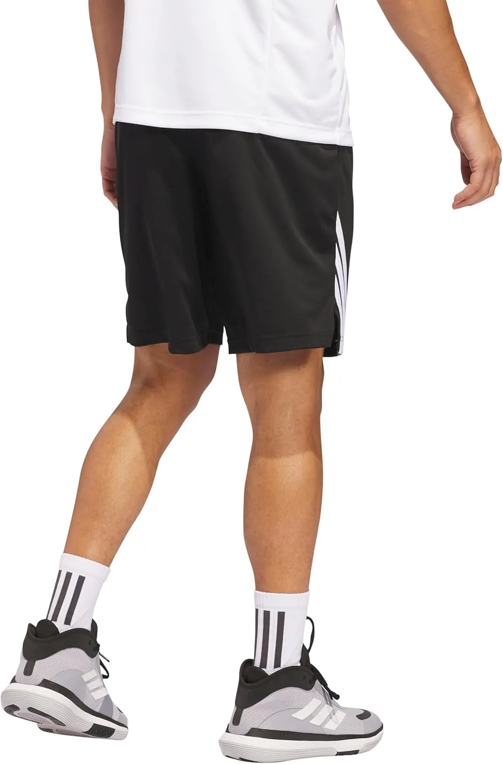 adidas Men's Basketball Legends 3-Stripes Shorts