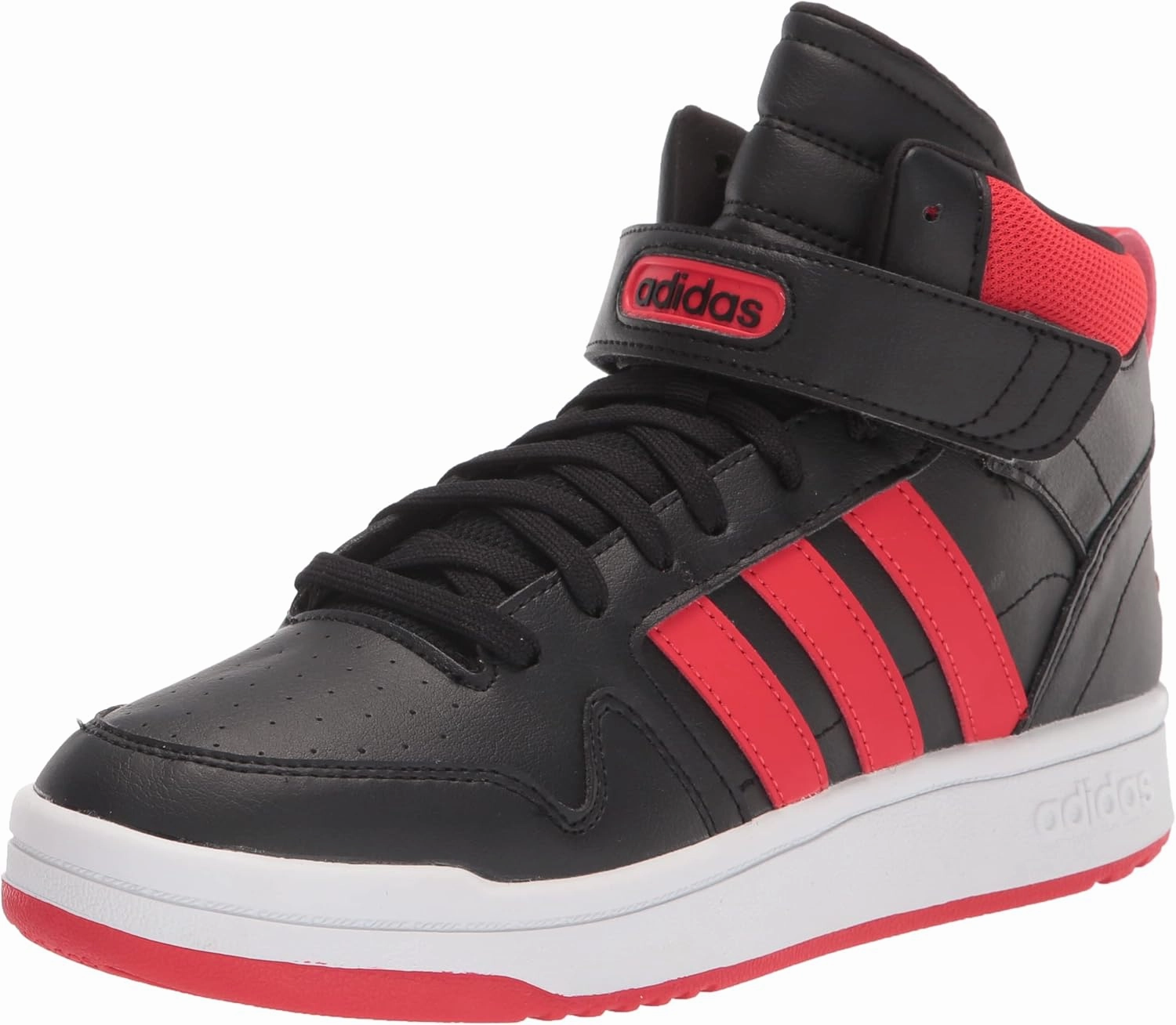adidas Postmove Mid Basketball-Shoes, Black/Vivid Red/White, 6.5 US Unisex Big Kid