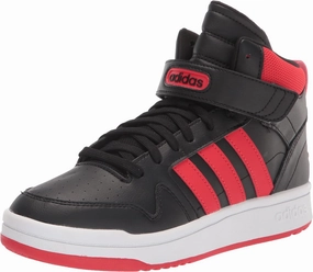 adidas Postmove Mid Basketball-Shoes, Black/Vivid Red/White, 6.5 US Unisex Big Kid