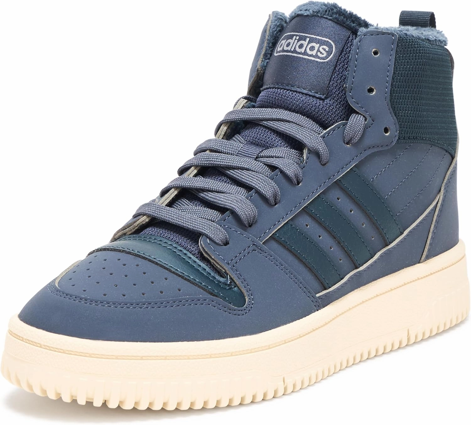adidas Unisex Break Start Mid Top Winterized Basketball Sneaker, Black/Grey/Black, 4 US Men