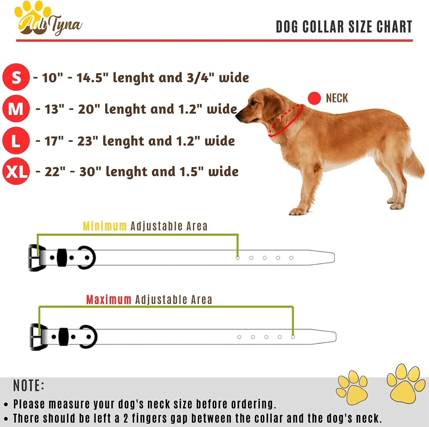 ADITYNA Heavy-Duty Pink Leather Dog Collar for Medium Dogs - Soft Padded for Comfort - Girl Dog Collar for Walking, Training, and Hiking