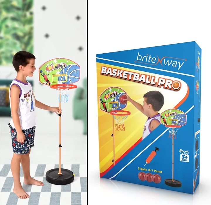 Adjustable Height Kids' Basketball Hoop Play Set