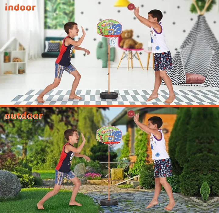 Adjustable Height Kids' Basketball Hoop Play Set