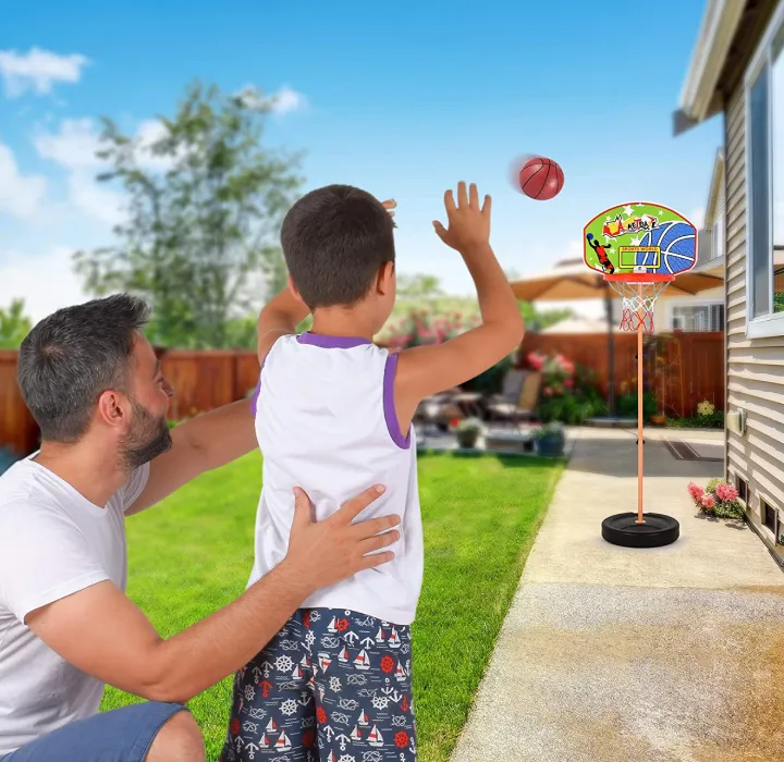 Adjustable Height Kids' Basketball Hoop Play Set