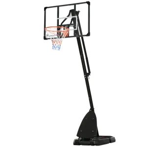 Adjustable Height Portable Basketball Hoop Stand with Backboard Wheels Weighted Base for Outdoor Indoor Play