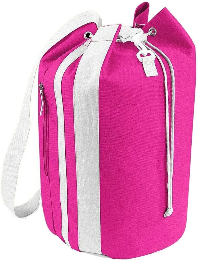 Adults Shoulder Strap Gym Wear Travel Use Bag Unisex Sports Pacific Sea Bag Fuchsia/White One Size