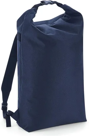 Adults Travel Use Waterproof Clip Closure Bag Rucksack Icon Roll Top Backpack Navy Dusk One Size