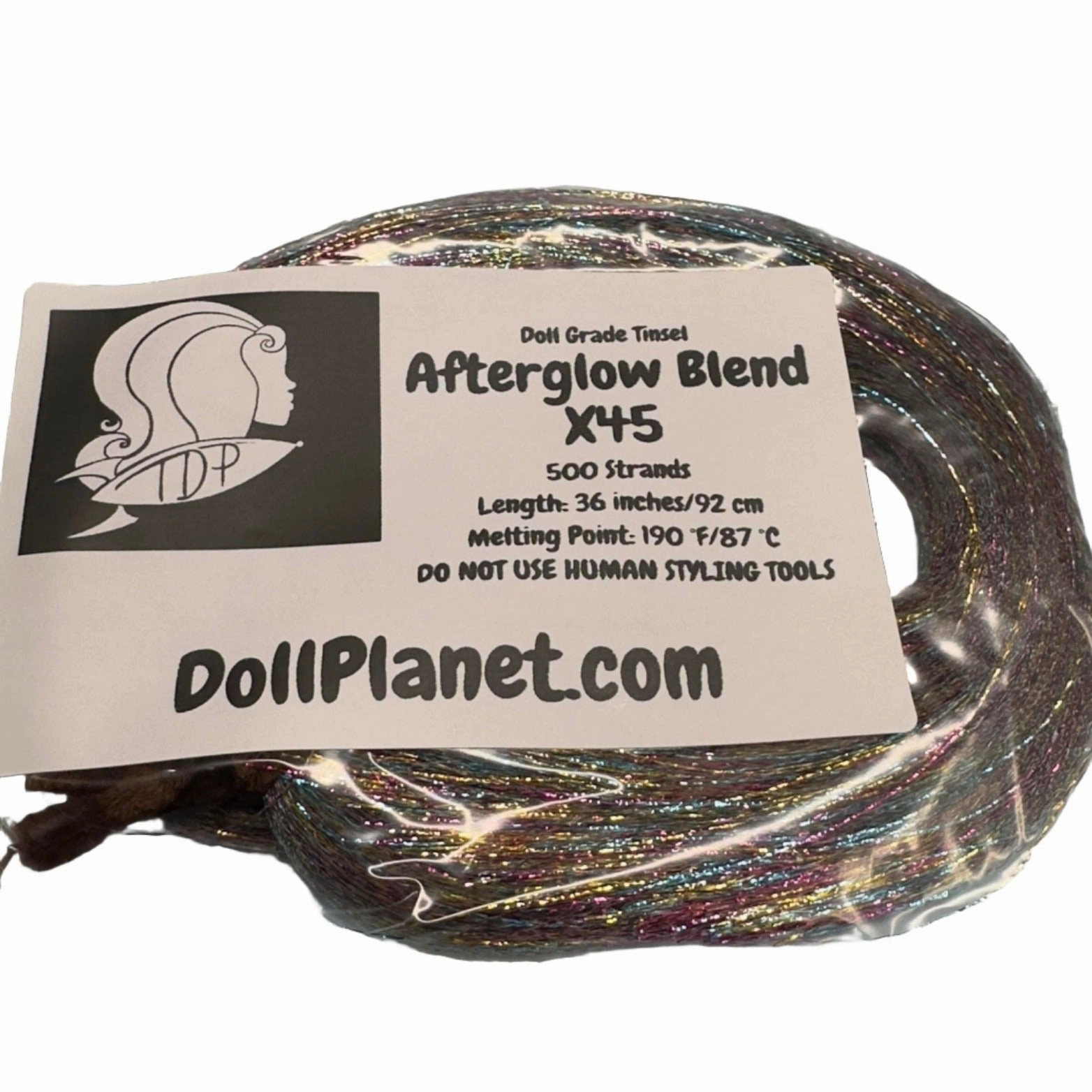 Afterglow X45 Tri-Color Blend Doll Grade Tinsel Shiny Doll Hair