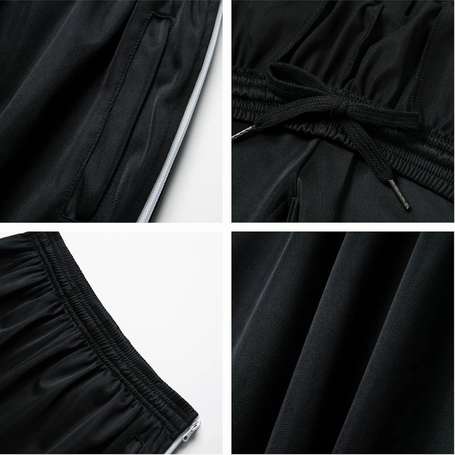 AIFARLD Tear Away Pants for Men Side Zippers Mens Sweatpants with Pockets for Basketball Knee/Leg Post-Surgery