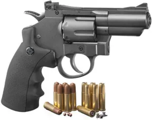 Airsoft SNR357 Co2 Powered Dual Ammo Full Metal Snub Nose Revolver