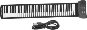 Alasum Keys Portable Electronic Hand Piano Foldable Silicone Keyboard Recording Programming Built Speaker Headphone Jack for Beginners and Versatile Play