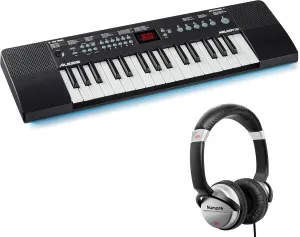 Alesis Melody 32 – Portable 32 Key Mini Digital Piano/Keyboard with Built-in Speakers   Numark HF125 - On-Ear Headphones with 6ft Cable