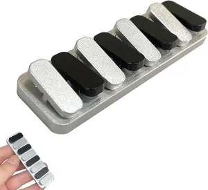 Alloy 8 Keys Piano Keys EDC Fidget Slider Fidget Clicker Adult Metal Fidget Toys ADHD Tool Anti-Anxiety Stress Relief Toys Office Desk Toys (8 Keys Piano Keys)