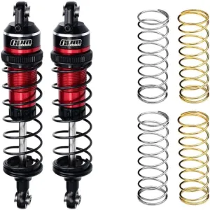 Aluminum 7075 Alloy Front Or Rear Adjustable Spring Shock 87mm for Traxxas 1:16 Mini Maxx 4WD 107154-1 / Mini XRT VXL-3S 108076-1 Monster Truck Upgrades - Red