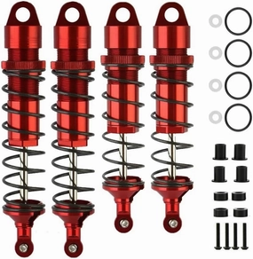 Aluminum Front And Rear Shock Absorbers Compatible With 1/8 Scale RC Cars(RED)
