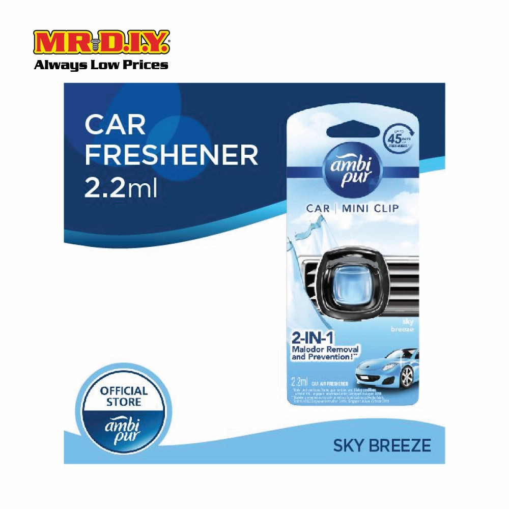 Ambi Pur Car Air Freshener Mini Clip Sky Breeze (2.2ml)