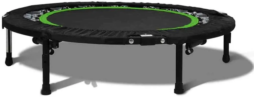 ANCHEER 40" Foldable Mini Trampoline,Max Load 450lbs/550lbs Indoor Trampoline,with 4 Level Adjustable Foam Handle and Resistance Bands,Adult Exercise Trampoline for Home, Garden, and Gym