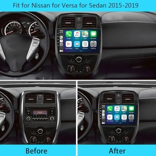 Android 13 Car Stereo Fit for Nissan for Versa for Sedan 2015-2019 2GB 32GB 10inch Touchscreen Wireless Carplay Android Auto Car Radio with WiFi GPS Bluetooth FM/RDS
