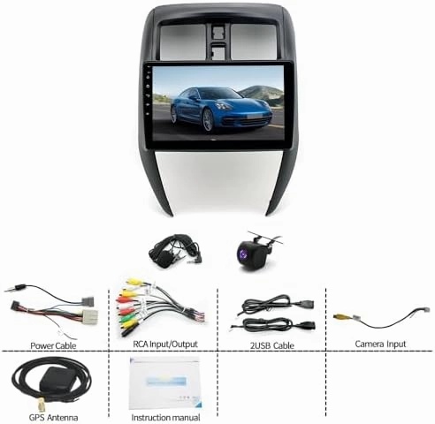 Android 13 Car Stereo Fit for Nissan for Versa for Sedan 2015-2019 2GB 32GB 10inch Touchscreen Wireless Carplay Android Auto Car Radio with WiFi GPS Bluetooth FM/RDS