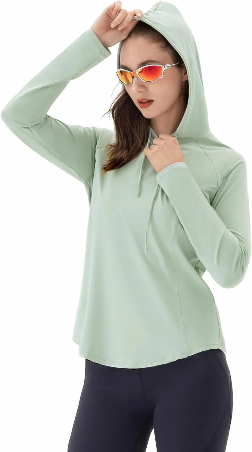 Angel season Sun Shirt for Women Long Sleeve Hoodies Lightweight Hiking Elastic Workout Clothing Fishing Running Outdoor