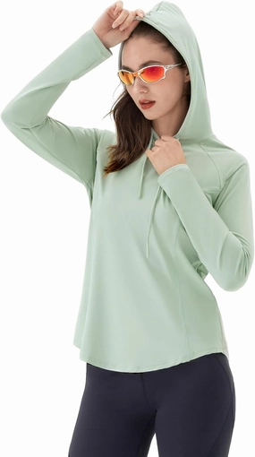 Angel season Sun Shirt for Women Long Sleeve Hoodies Lightweight Hiking Elastic Workout Clothing Fishing Running Outdoor