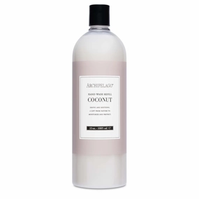 Archipelago Botanicals Coconut Hand Wash Refill, Liquid Hand Soap Refill, Fragrances with Coconut, Lemon Verbena and Lime, 33 fl oz