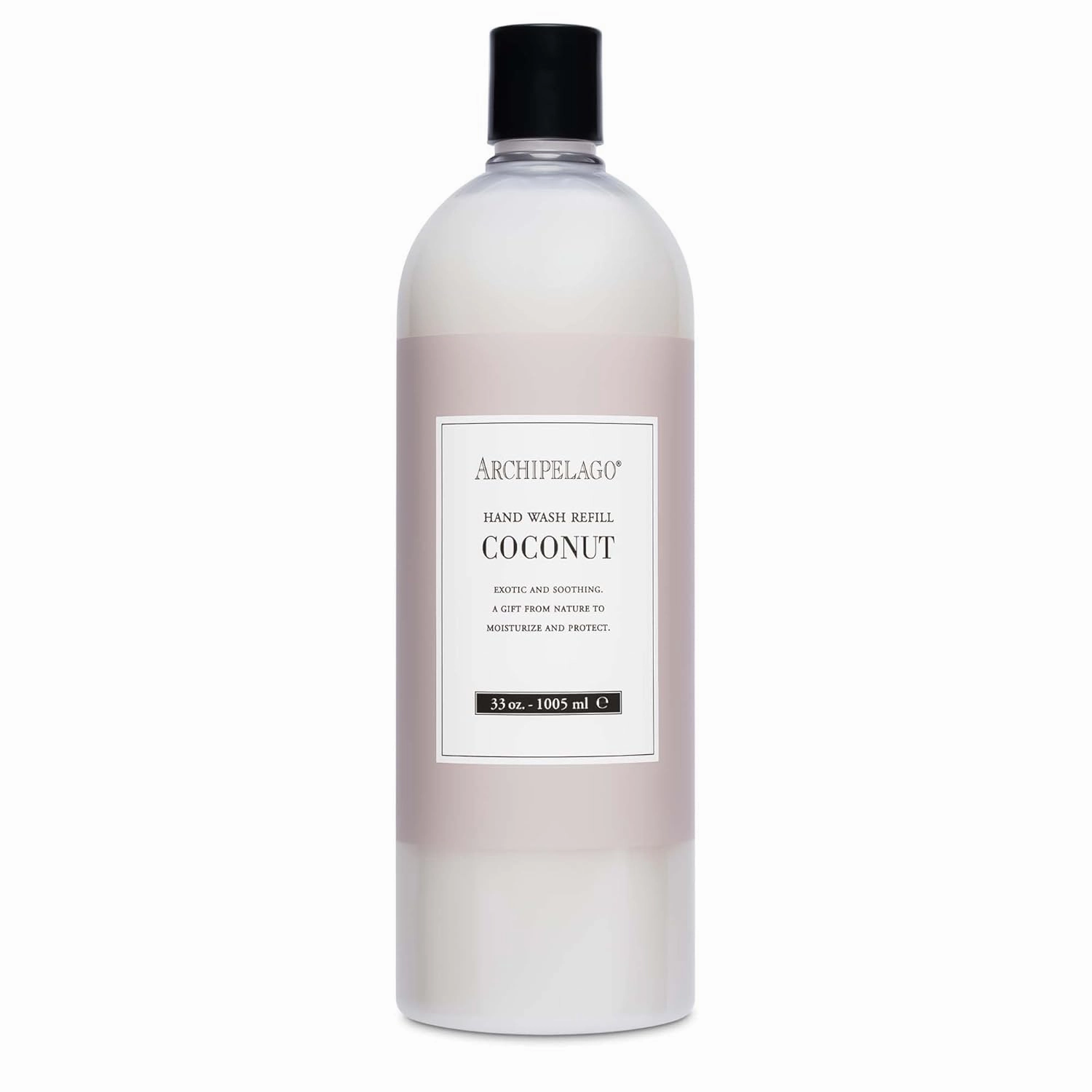 Archipelago Botanicals Coconut Hand Wash Refill, Liquid Hand Soap Refill, Fragrances with Coconut, Lemon Verbena and Lime, 33 fl oz
