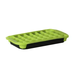 Avanti - 32 Cup Flexible Ice Cube Tray with Base Tray - Green