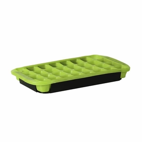Avanti - 32 Cup Flexible Ice Cube Tray with Base Tray - Green