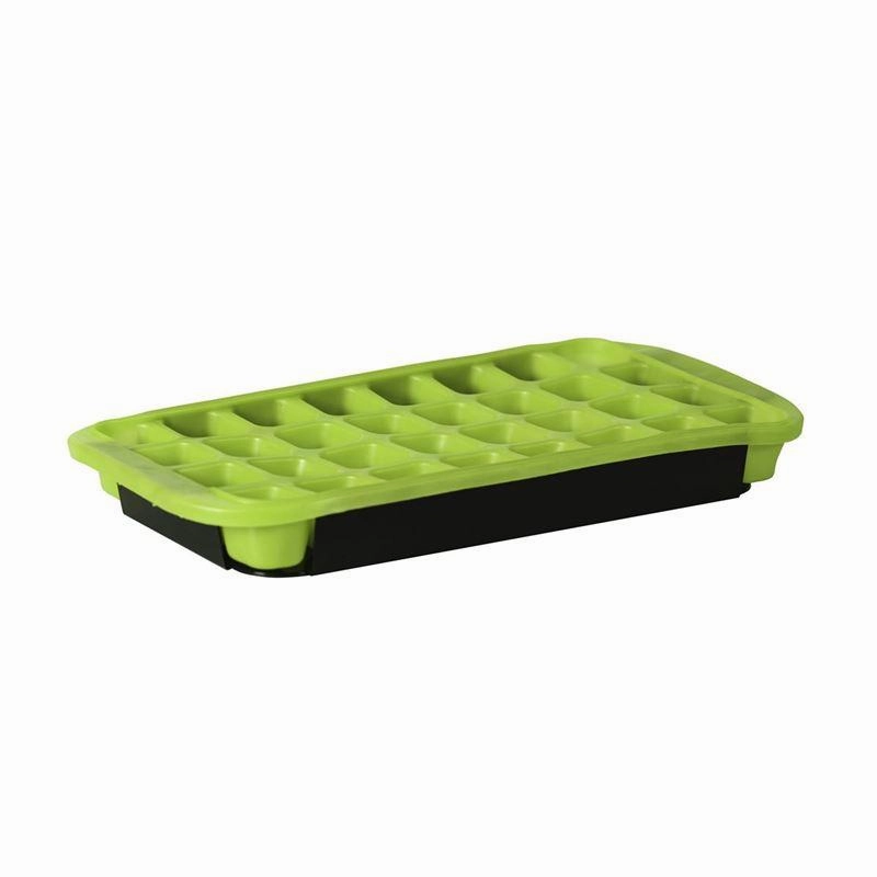 Avanti - 32 Cup Flexible Ice Cube Tray with Base Tray - Green