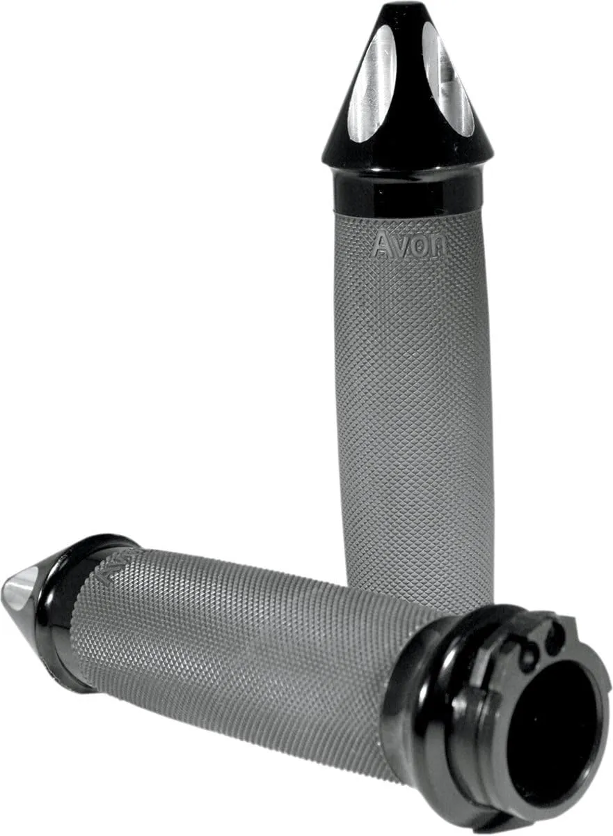 Avon Grips Superbike Street Motorcycle Hand Grips - Black Anodized/One Size