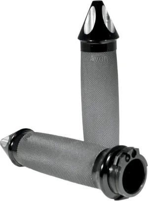 Avon Grips Superbike Street Motorcycle Hand Grips - Black Anodized/One Size
