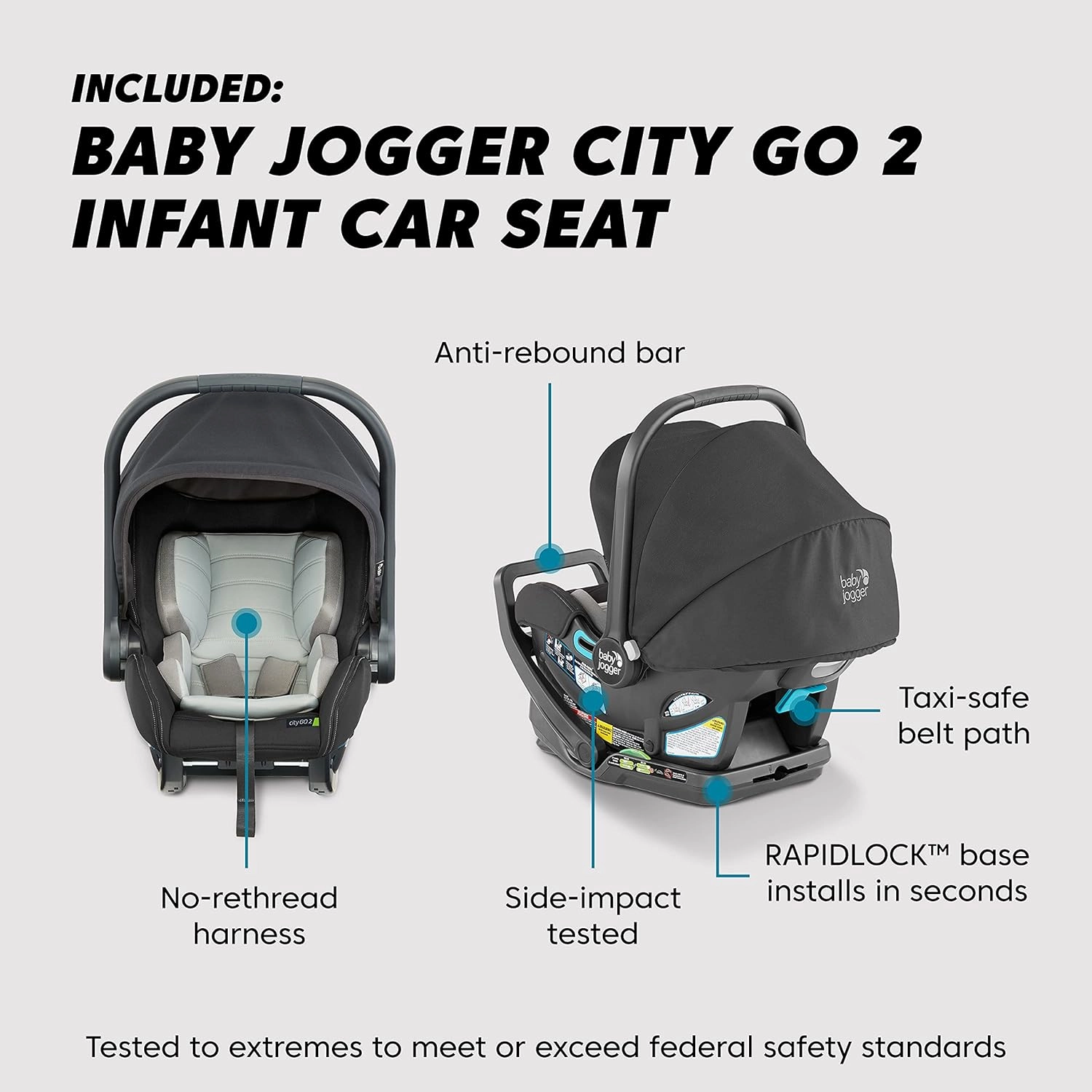 Baby Jogger City Mini 2 Travel System, Jet