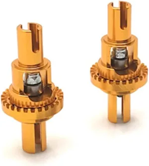 BAIJAC 2Pcs Metal Adjustable Differential for Wltoys 284131 K969 K989 P929 Mini-Q AWD IW04M AMZ 1/28 RC Car Upgrade Parts (Color : Yellow)